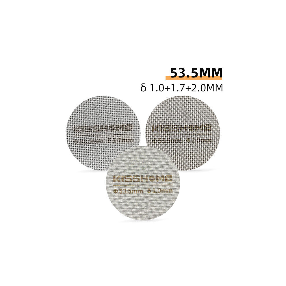 (53.5mm Set) Coffee Puck Screen Reusable Heat Resistant Metal Espresso Filter Mesh For Portafilter Barista Accessories Tools
