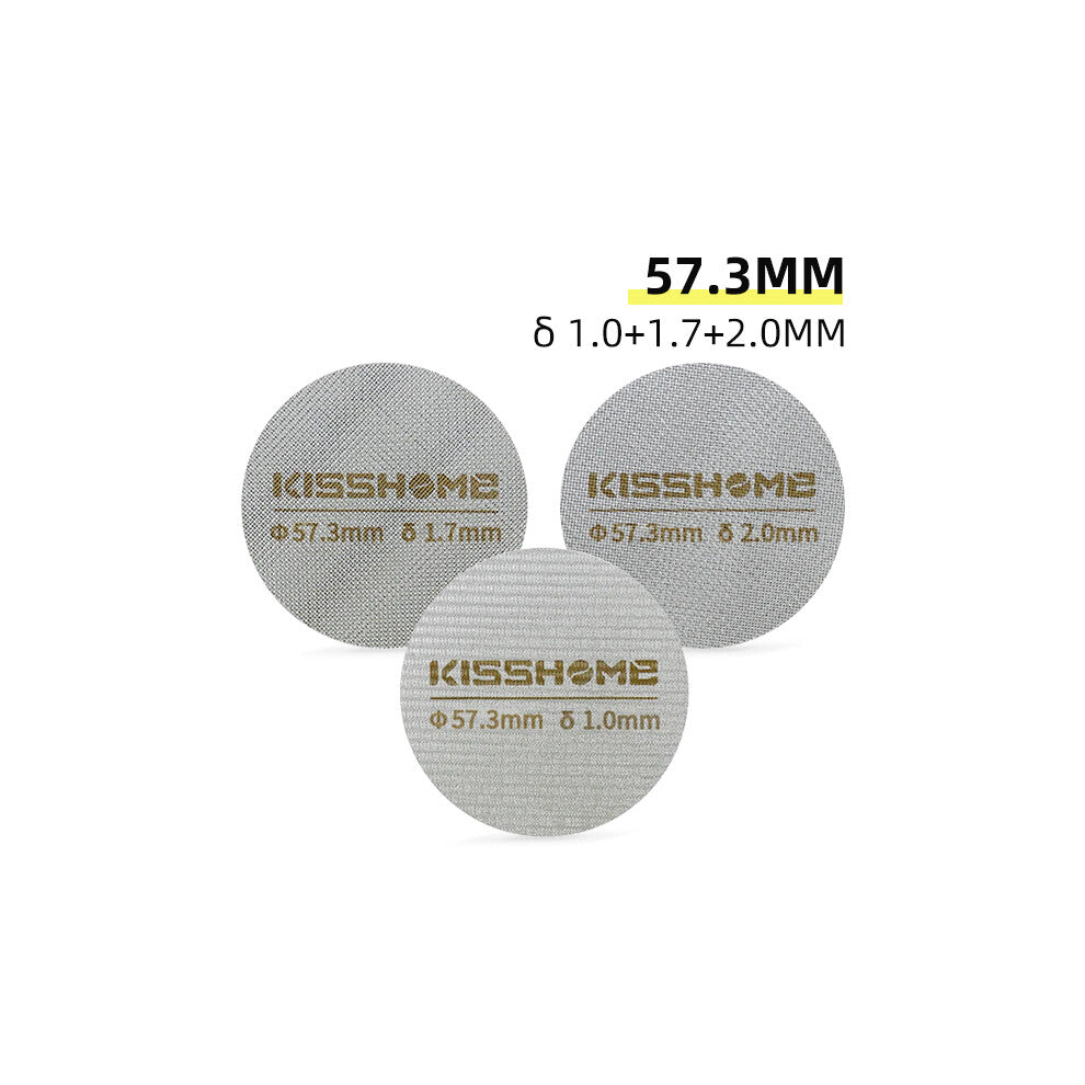 (57.3mm Set) Coffee Puck Screen Reusable Heat Resistant Metal Espresso Filter Mesh For Portafilter Barista Accessories Tools