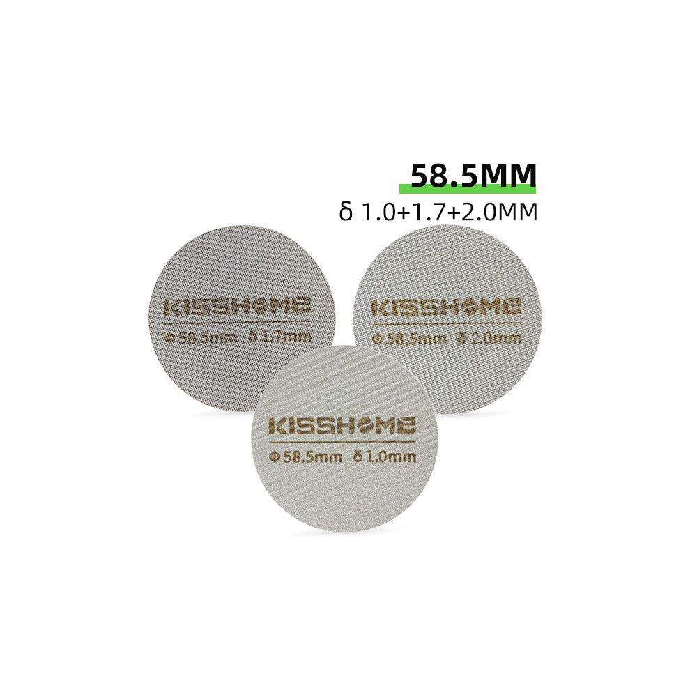 (58.5mm Set) Coffee Puck Screen Reusable Heat Resistant Metal Espresso Filter Mesh For Portafilter Barista Accessories Tools