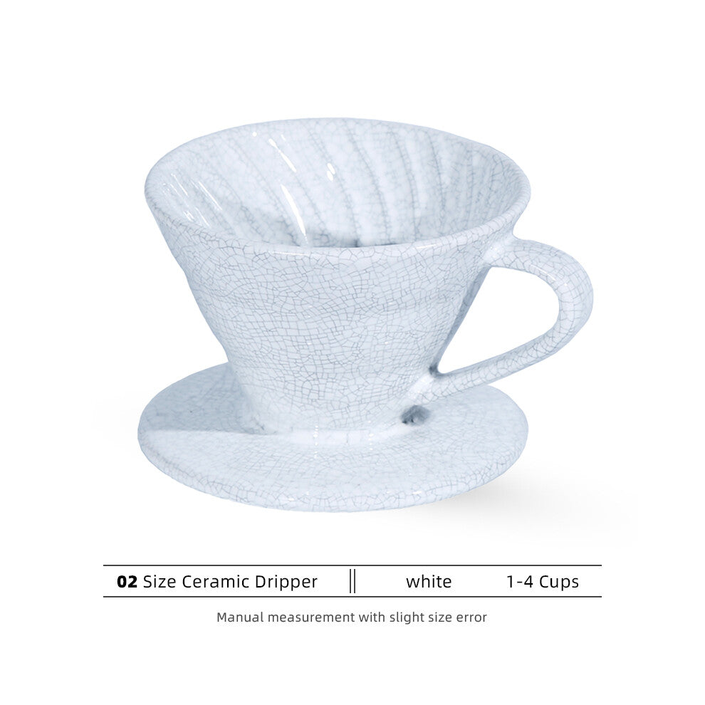 (2) Creative Design Food Grade material Pour Over barista Accessories 01 02 Ceramic COFFEE Dripper Tools