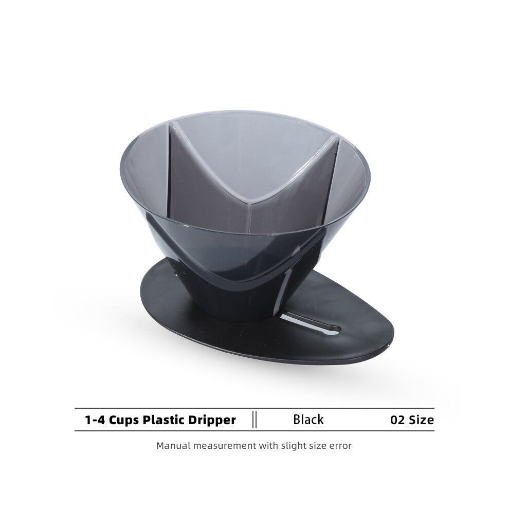 (Dripper) New Creative Borosilicate Glass Plastic Barista Dripper Server Paper Filters COFFEE kit Accessories