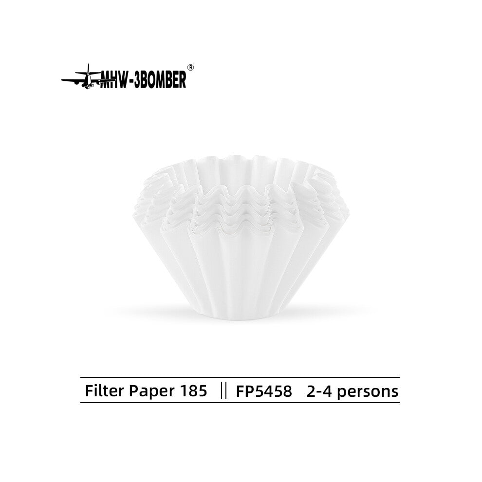 (185) MHW-3BOMBER 50pcs Cake Paper Filter Coffee Wood Fiber Drip Bag Hand Brewing Dripping Cafe Coffee Machine Accessories