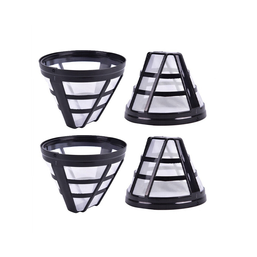 (Set of 4) Replacement Coffee Maker Basket Filter Fit 8-12 Cup Basket Drip Compatible with HD7751 Coffee Machine Reusable