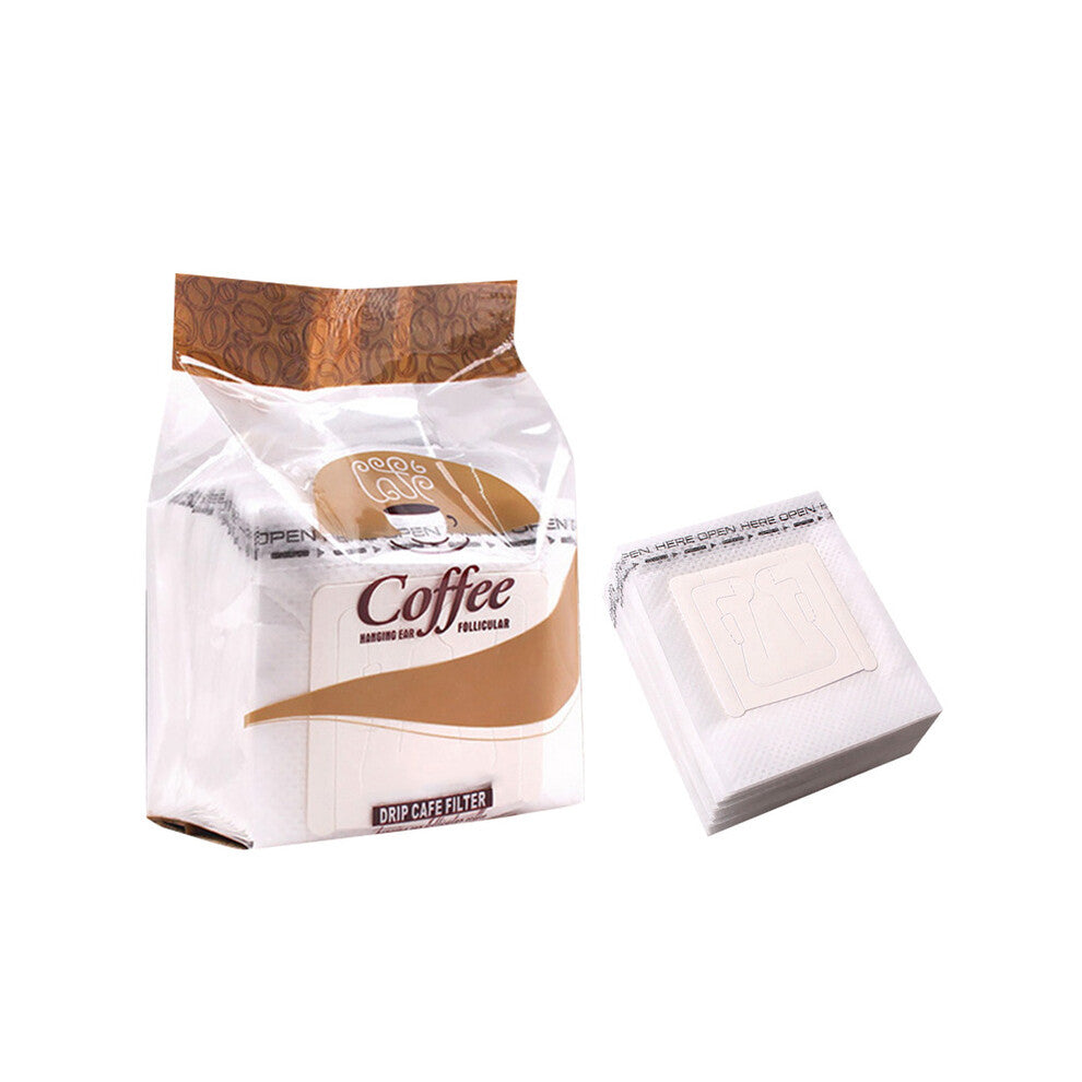 (Light Grey, 50pcs  bag) 50pcs Disposable Coffee Filter Bag Drip Coffee Cup Filter Bags Ears Hanging Brew Cafe Accessories Tea Tool Coffe