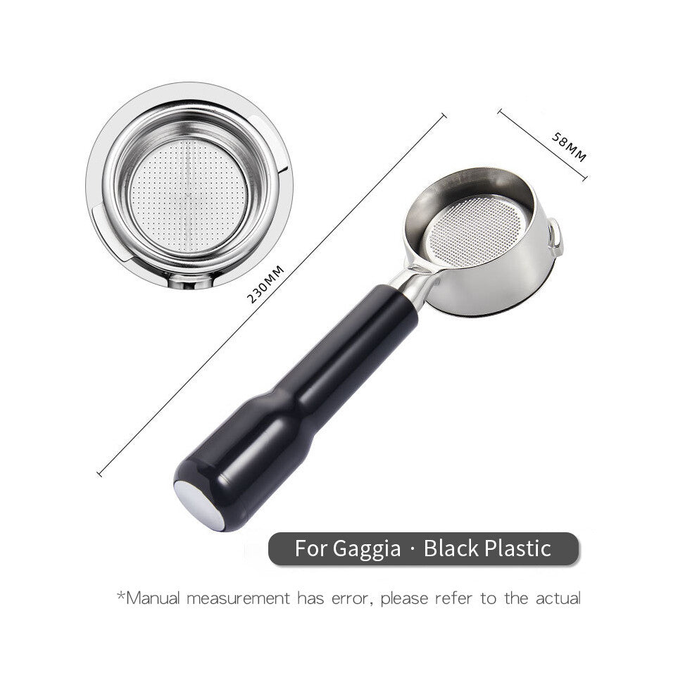 (58MM Black Plastic) Coffee Bottomless Portafilter for GAGGIA Classic Pro Naked Filter Basket Barista Accessories Espresso Machine