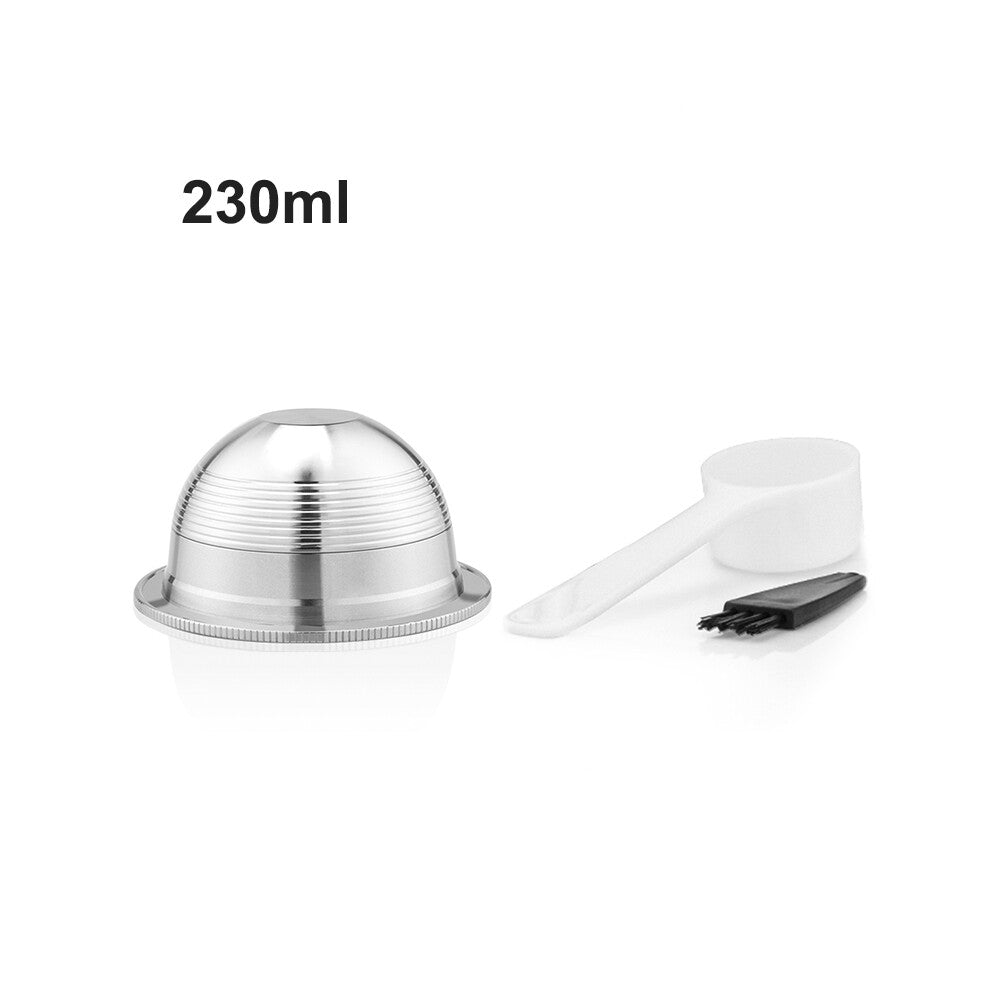 (1Pcs 230ML) Stianless Steel Reusable Capsule For Nespresso Vertuoline Vertuo Coffee Maker Machine Espresso Filter Pod Don't