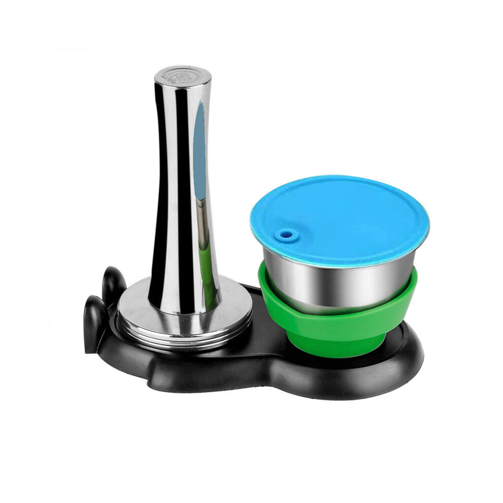 (Dark Grey) i Cafilas Rechargeable Coffee Capsule for Dolce Gusto Stainless Steel with Nescafe Dolce Gusto models Not suitable