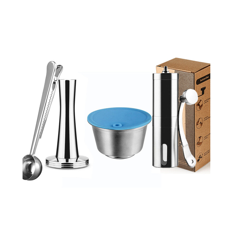 (1pcs-Ti-ss-ymq) Refillable For Dolce Gusto Capsule Silicone Sleeve Stainless Steel Metal Dolci Gusto Coffee Maker Coffee Scoop