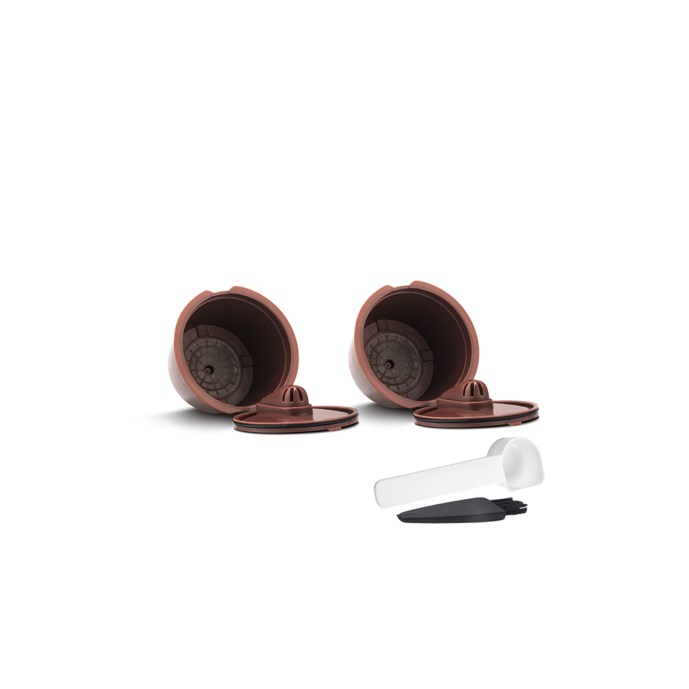 (2pcs) Refillable For Dolce Gusto Capsule Silicone Sleeve Stainless Steel Metal Dolci Gusto Coffee Maker Coffee Scoop