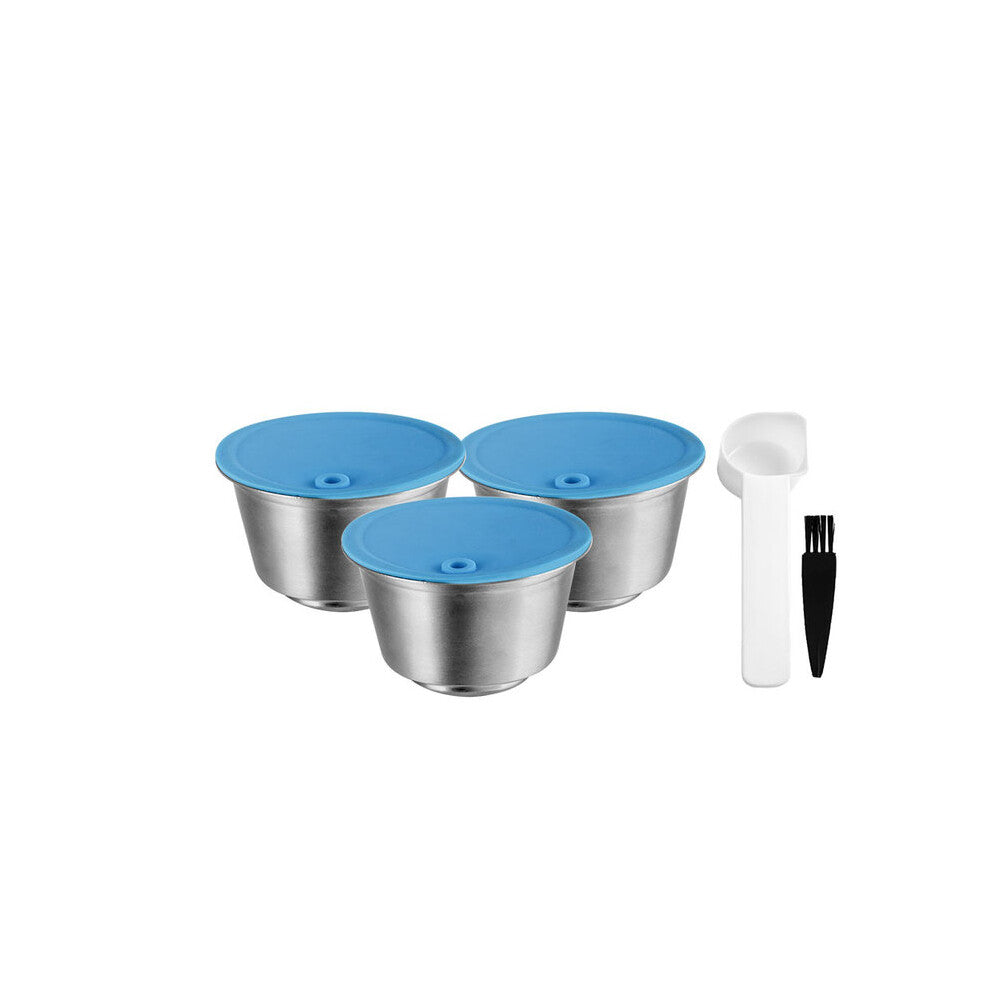 (3pcs) Refillable For Dolce Gusto Capsule Silicone Sleeve Stainless Steel Metal Dolci Gusto Coffee Maker Coffee Scoop