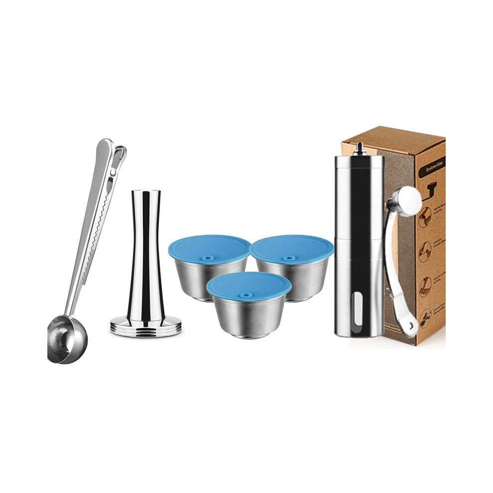 (3pcs-Ti-ss-ymq) Refillable For Dolce Gusto Capsule Silicone Sleeve Stainless Steel Metal Dolci Gusto Coffee Maker Coffee Scoop