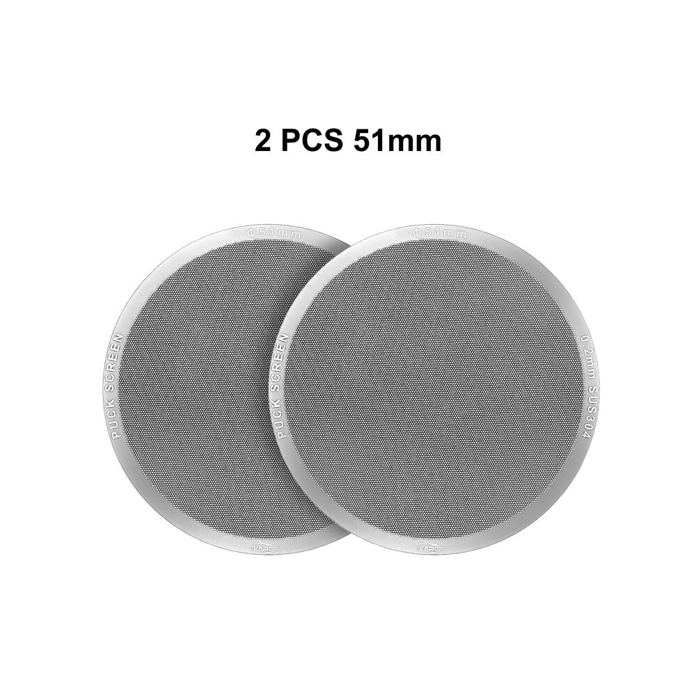 (2PCS 51MM) IKAPE Espresso Puck Screen V3, 0.8mm Thickness, Reusable Metal Thin & light Coffee Filters, Food-grade 316 Stainless