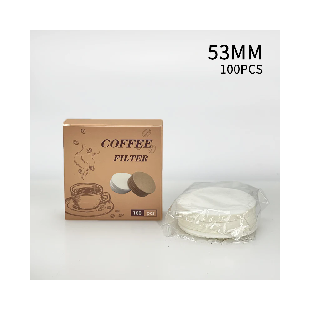 (53mm) Coffee Filter Paper 51mm 53mm 58mm Round Disposable Secondary Water Filter Papers Espresso Portafilter Accessories