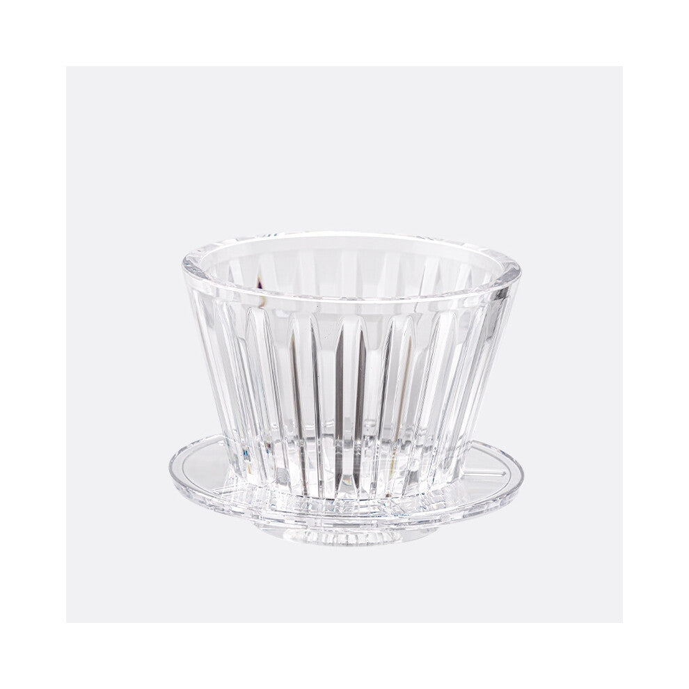 (Transparent) B75 Wave Coffee Dripper Crystal Eye Pour Over Coffee Filter PCTG 1-2 Cups Coffee Maker Flat Bottom Increase Uniformity