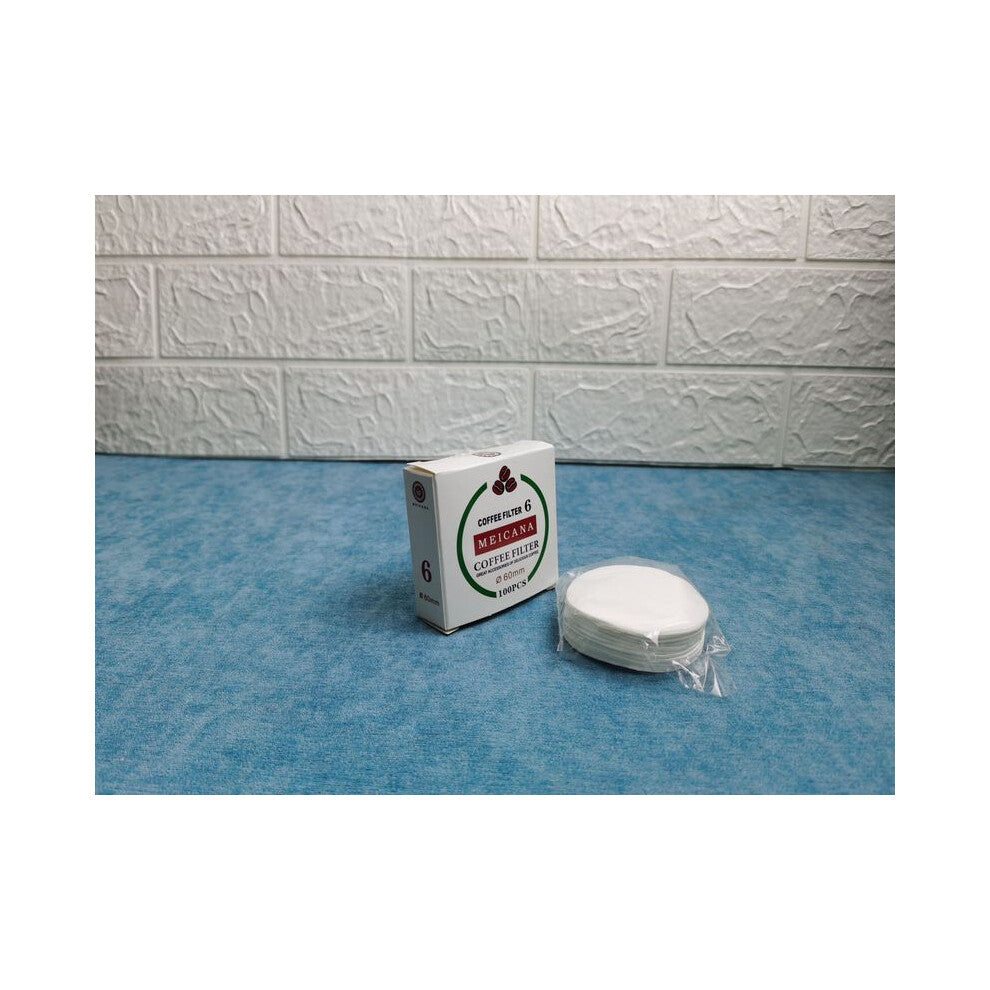 (60Mm B) 100Pcs Round Coffee Filter Paper for Espresso Coffee Maker V60 Dripper Coffee Filters Tools Moka Pot Paper Filter