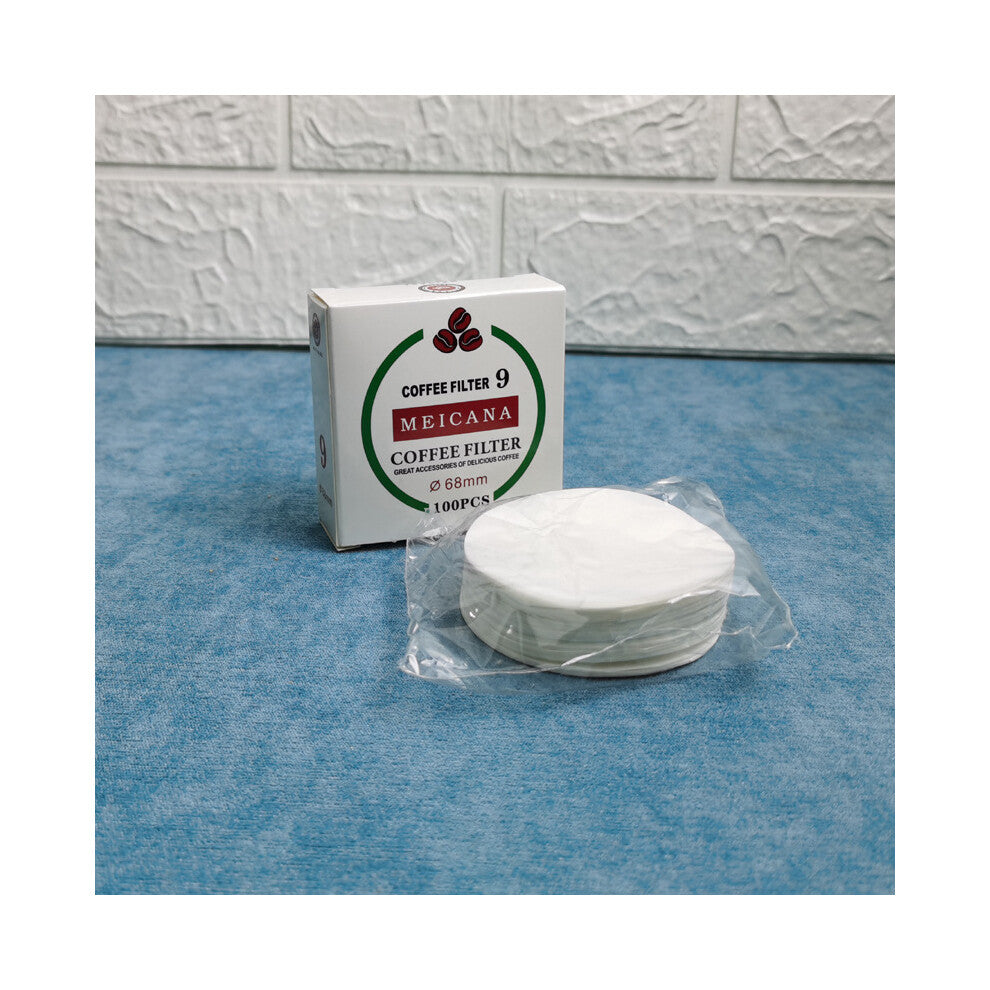 (68Mm A) 100Pcs Round Coffee Filter Paper for Espresso Coffee Maker V60 Dripper Coffee Filters Tools Moka Pot Paper Filter