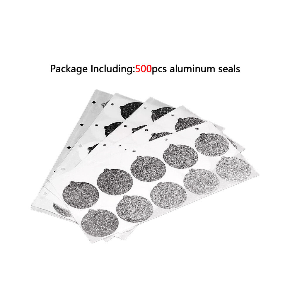 (500PCS Seals) Refilling 37MM Capsule Self Adhesive Reusable Aluminum Foil Brewer Lid Capsule Seals Sticker Coffee Accessories