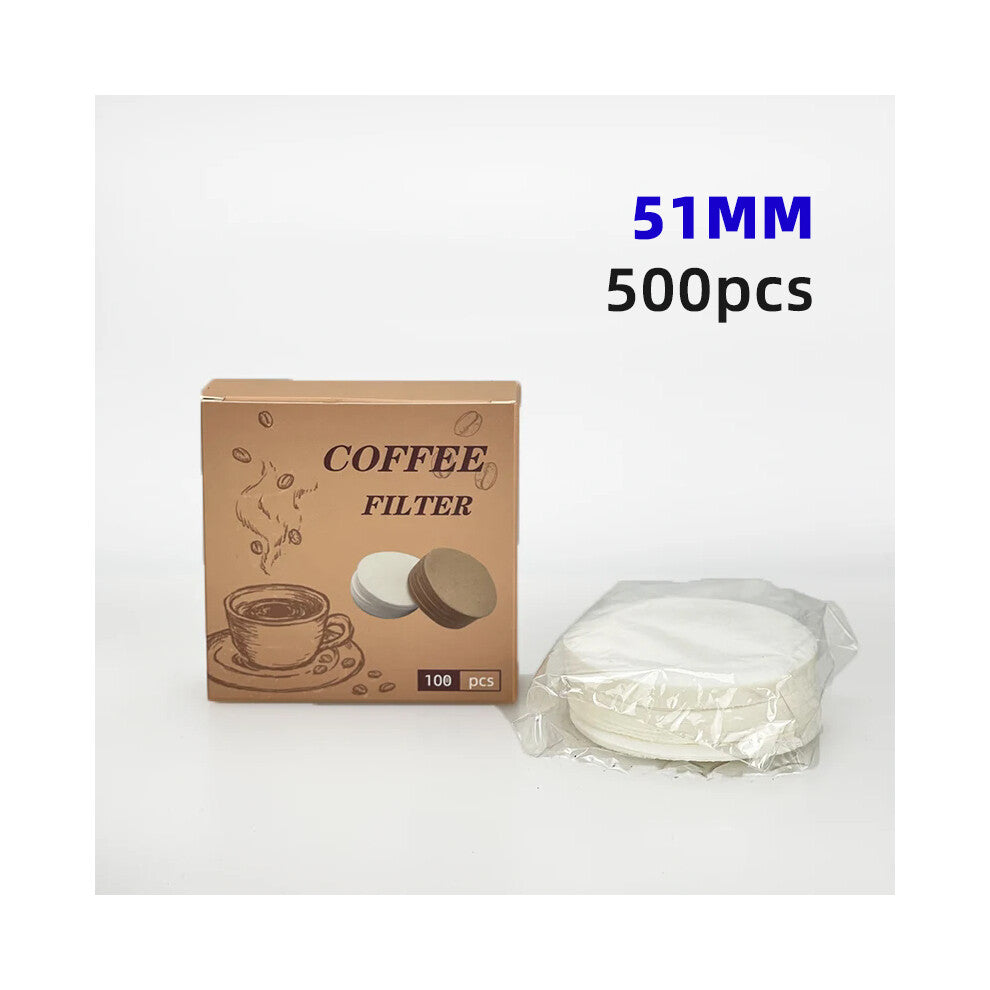 (51mm 500pcs) Coffee Filter Paper Disposable Secondary Water Basket Special For 51mm 54mm 58mm Portafilter Espresso Home Accessories