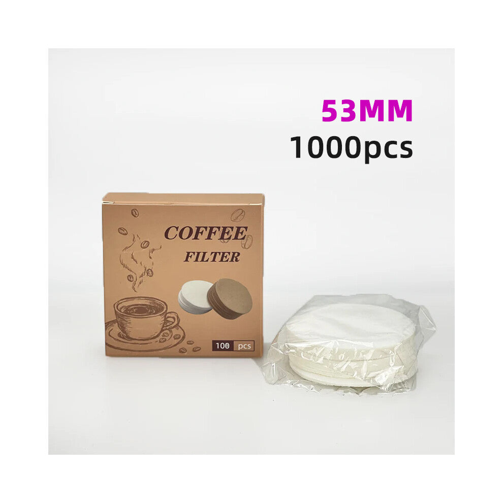 (53mm 1000pcs) Coffee Filter Paper Disposable Secondary Water Basket Special For 51mm 54mm 58mm Portafilter Espresso Home Accessories