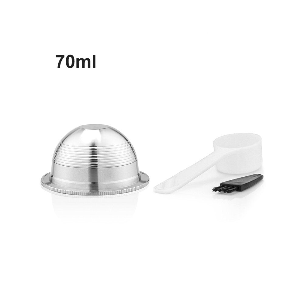 (70ML) Reusable Capsule Pod for Nespresso Vertuo Vertuoline Coffee Maker Stainless Steel Refillable Espresso Coffee Filter