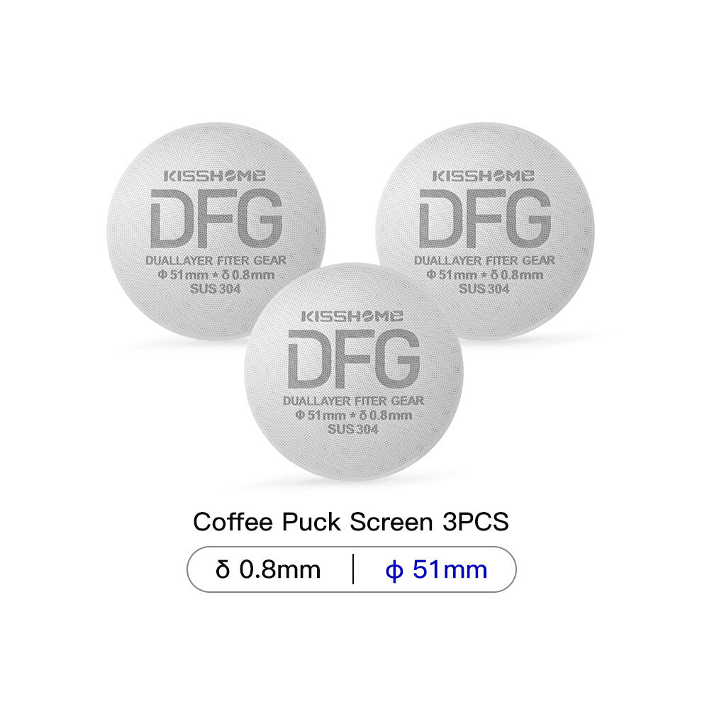 (3pcs 51mm) Espresso Puck Screen Coffee Filter Reusable Holder 0.8mm ForPortafilter Barista Accessories