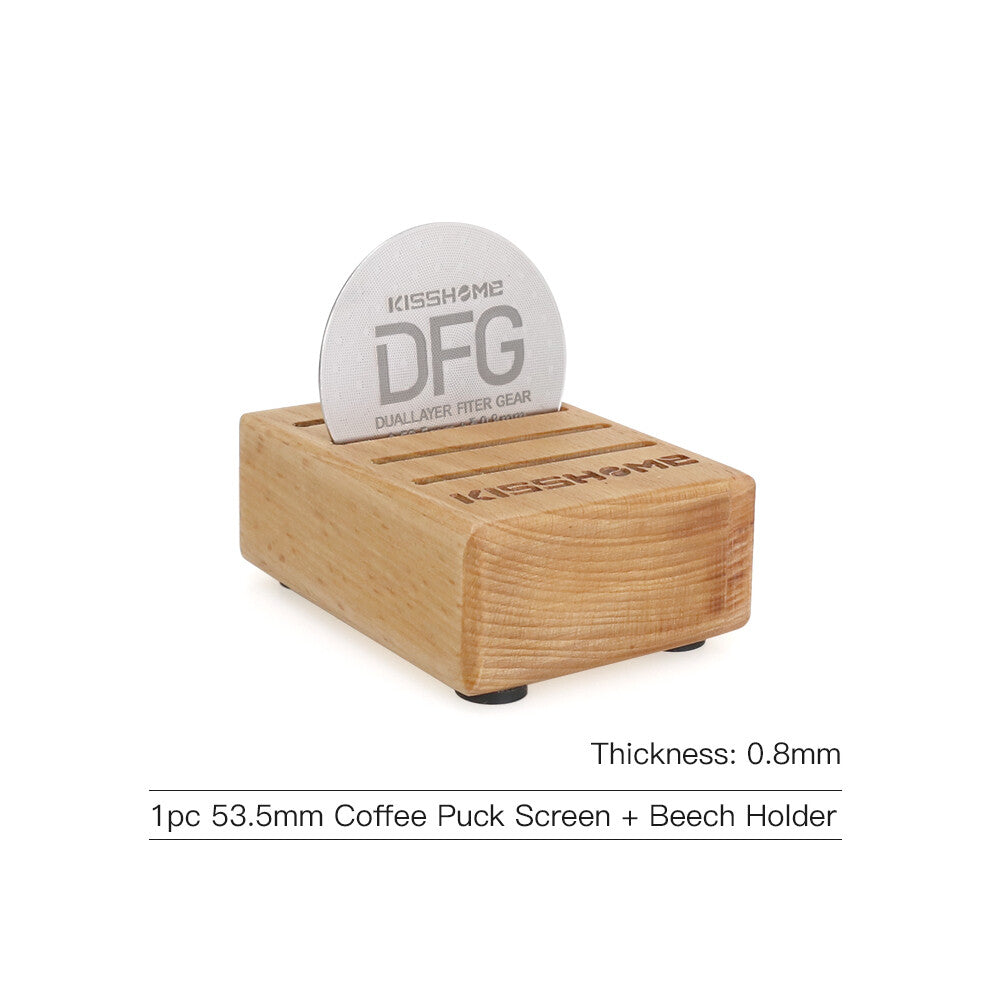 (Set of 53.5mm Beech) Espresso Puck Screen Coffee Filter Reusable Holder 0.8mm ForPortafilter Barista Accessories