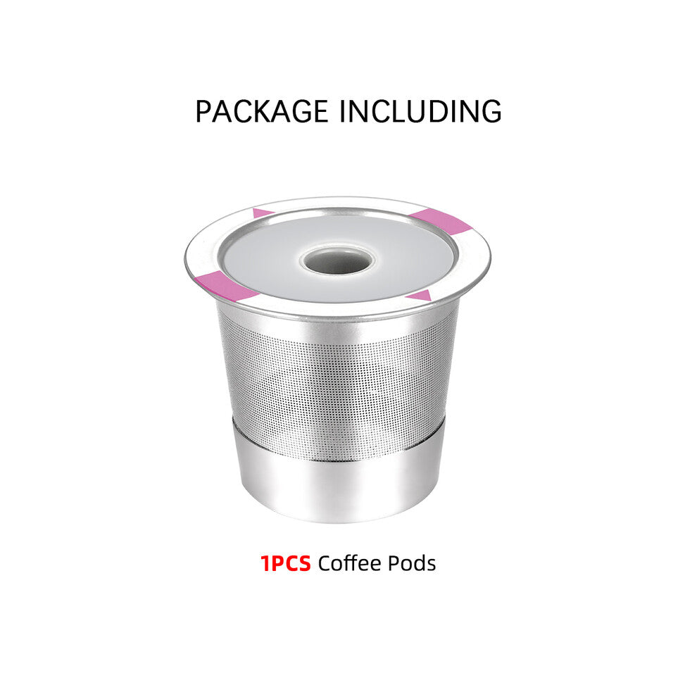 (1Pod) Reusable Filter Cups Coffee Pods Compatible With Keurig Coffee Makers Universal Stainless Steel Coffee Capsules