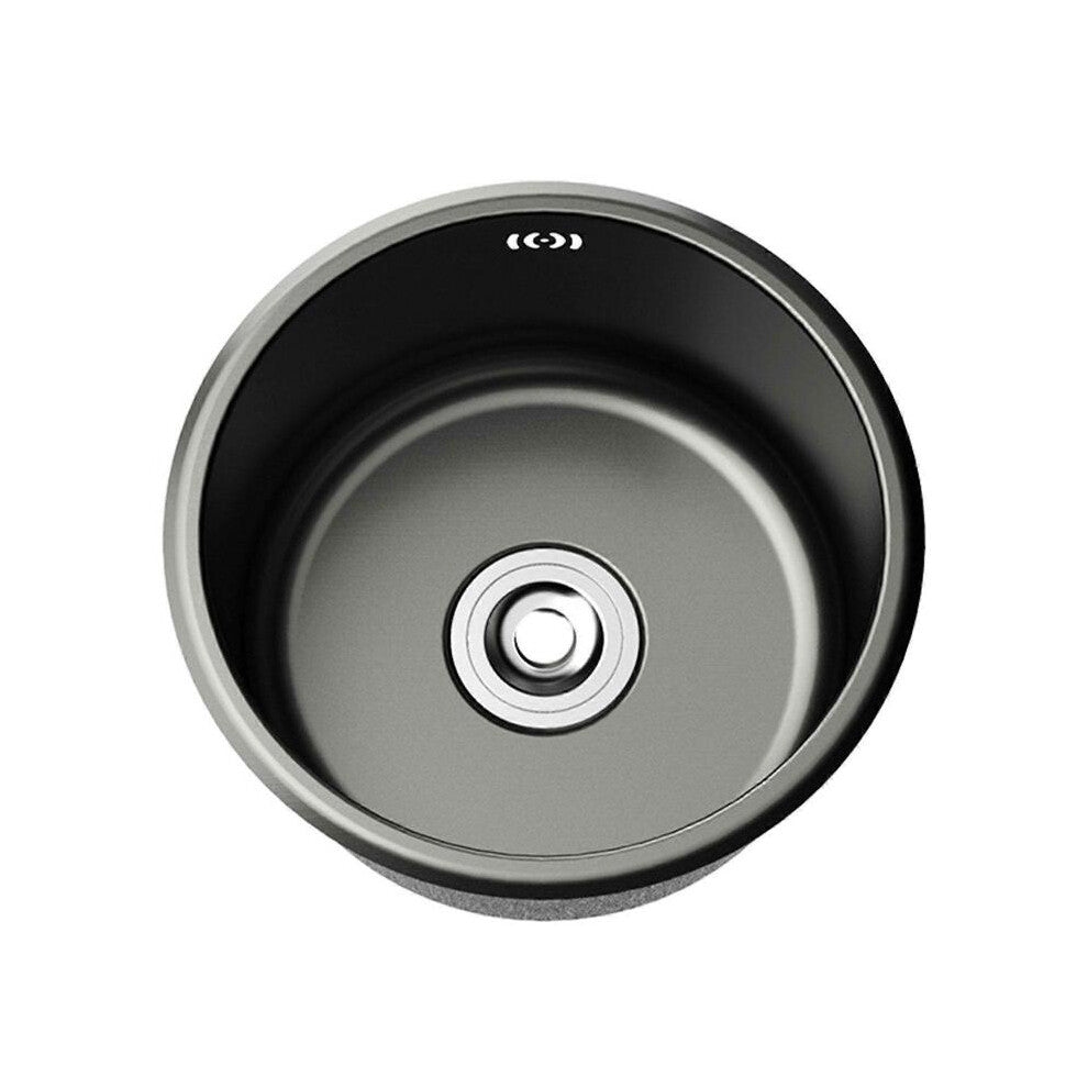 Stainless Steel Kitchen Sink Single Bowl 28x28cm Fast Drainage Design Small Island Counters Sink 6.3" Deep Drop in Bar Sinks