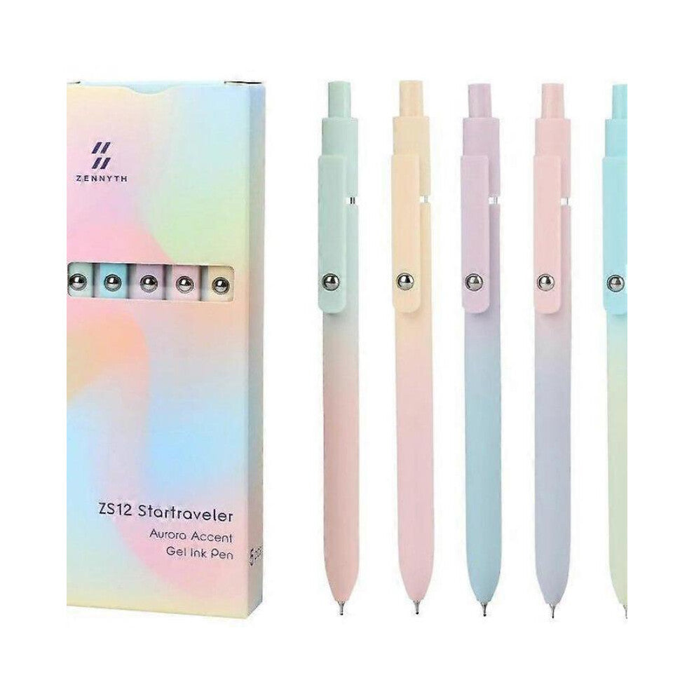 5pcs Pens Black Ink Gel Pens Medium Point 0.7mm Pen Smooth Writing High-End Series Cute Pens for Journaling Note Taking, Office School Supplies Gifts