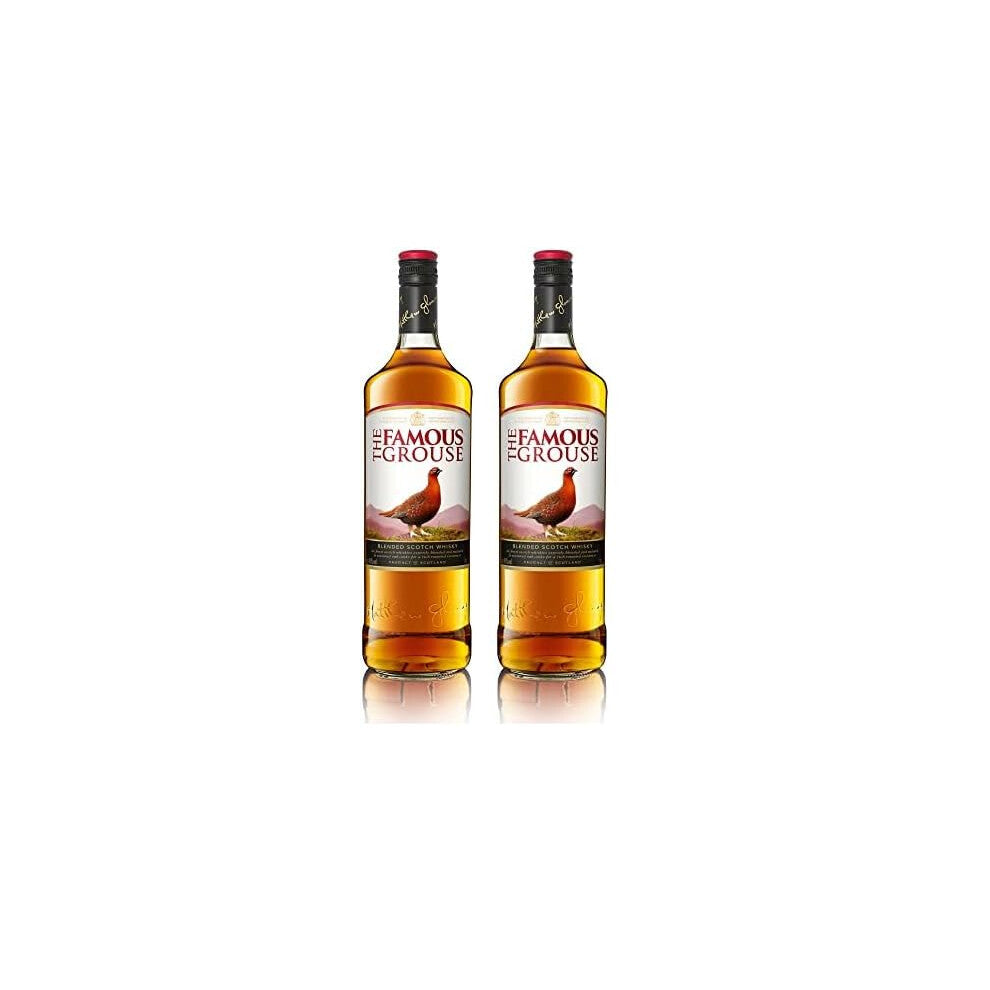 The Famous Grouse Finest | Scotch | Blended Whisky | Dried Fruit & Soft Spices | Scotland's Favourite Whisky for Over 40 Years | 40% ABV | 1 L (Pack o