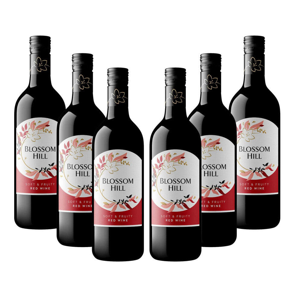 Blossom Hill Red Wine 75cl - Case of 6, Velvety Spanish Red with Plum & Blackberry, Soft & Smooth Finish