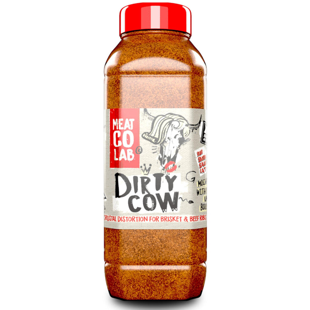 DIRTY COW BEEF BBQ RUB | Maximum Crustal Distortion & Super Bark Power | Perfect for Brisket & Beef Ribs | Fresh Coffee, Javanese Sugar, Chipotle & Mo