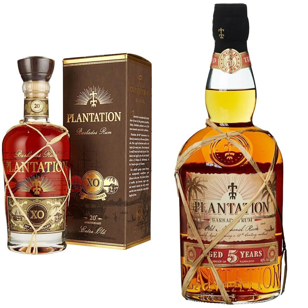 Plantation - XO Barbados 20th Anniversary Rum 70cl, 40% ABV & 5yo Barbados Rum 70cl, 40% ABV