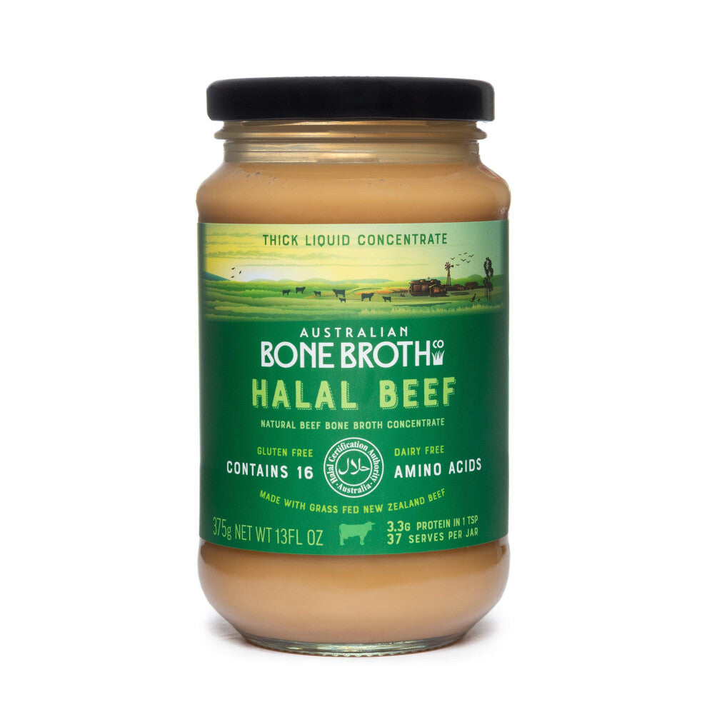 Halal Beef Bone Broth Concentrate- Beef Flavour- Nourish yourself with a cup a day, great for improving gut health and general well-being - New Zealan