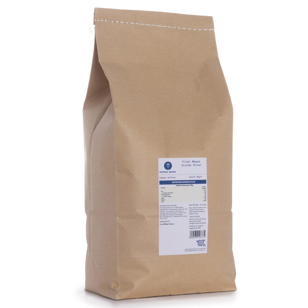 Wholefood Earth Serious Grains - Vital Wheat Gluten Flour - 3kg