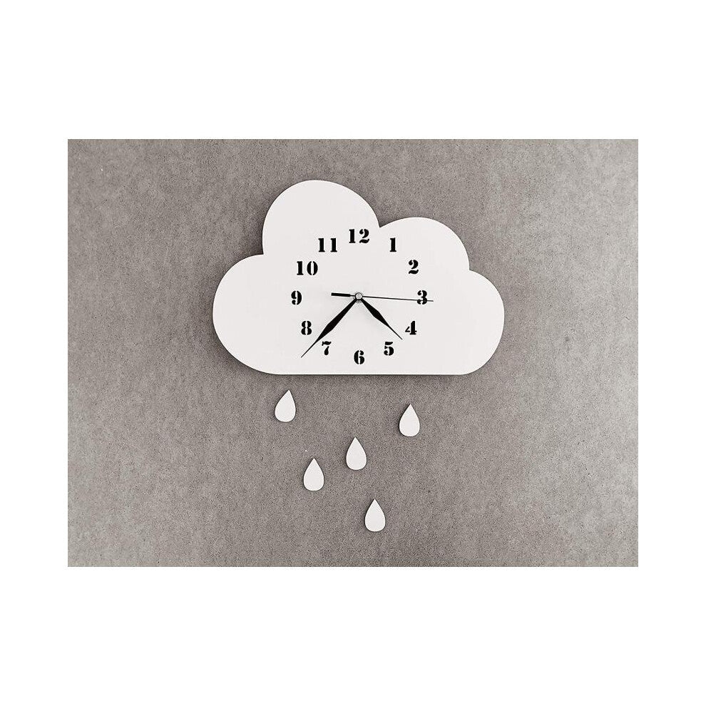 Ticking Quiet Kid's Wall Clock for Nursery, Silent Movement, Skandi Wall Decor