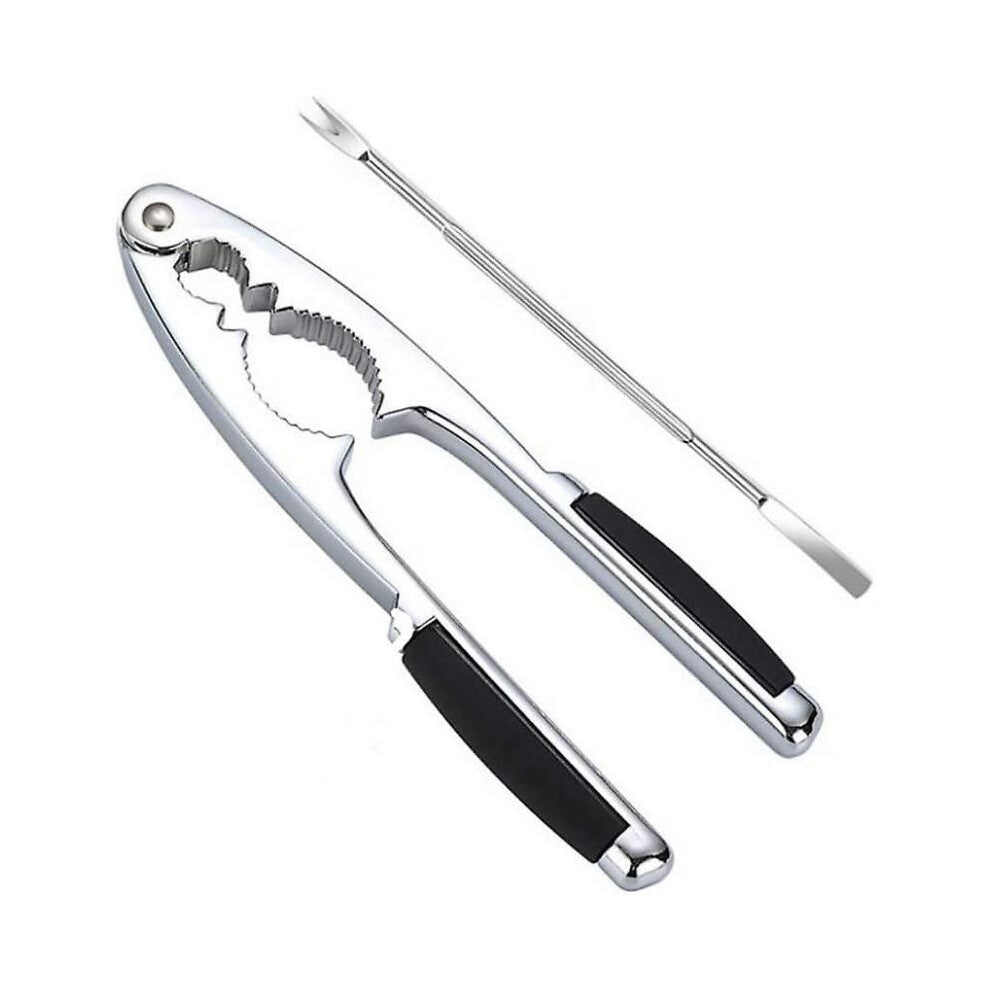 Nutcracker, Non-Slip Bottle Opener with Rubber Grips, 17cm Thick Nutcracker Nut Opener for Seafood