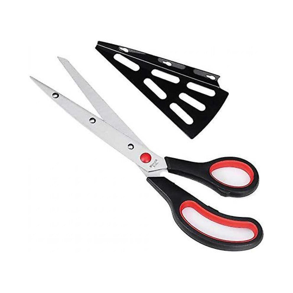 Kitchen Pizza Scissors Sharp Blades Pizza Cutter with Pizza Server Stainless Steel Pizza Scissors - Pizza Knife - Red