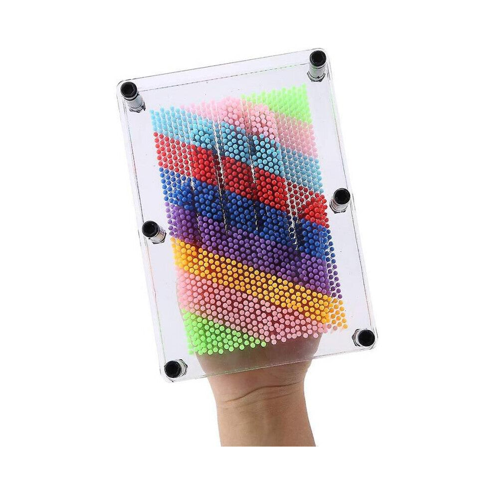 Rainbow Handprint Hand Mold Sculpture Board Toys Office Home Decor for Children and Adults (Transpar