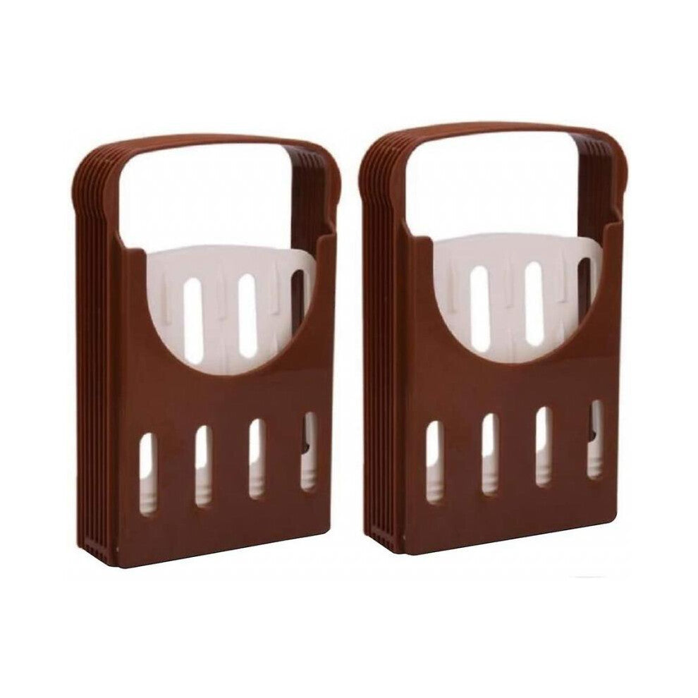 2PCS Bread Slicer Bread Machine Toast Bagel Loaf Sandwich Slicer Cutter Foldable and Adjustable Home