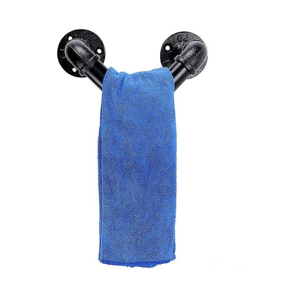 Vintage Industrial Pipe Triangle Towel Hanger Holder - Wall Mounted Retro Towel Holder