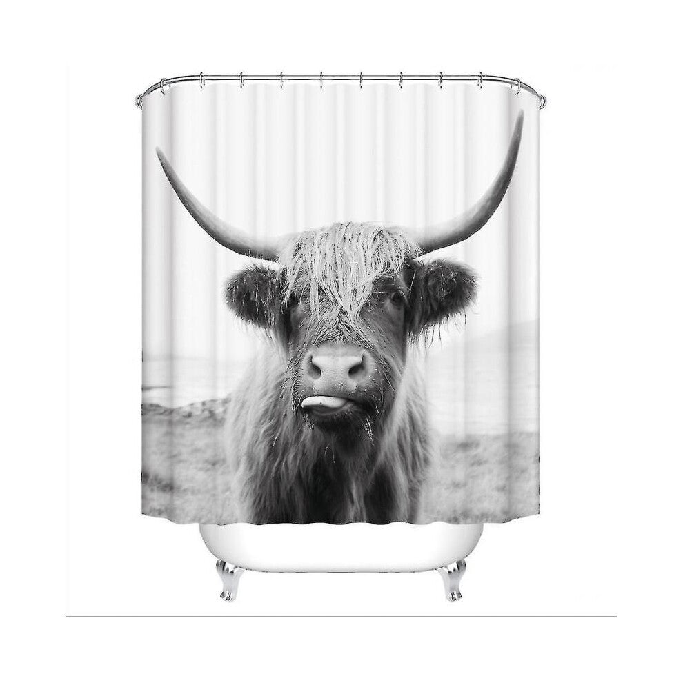 Animals 3d Bathroom Shower Curtains Bath Curtain Fabric Waterproof Polyester Home Decor