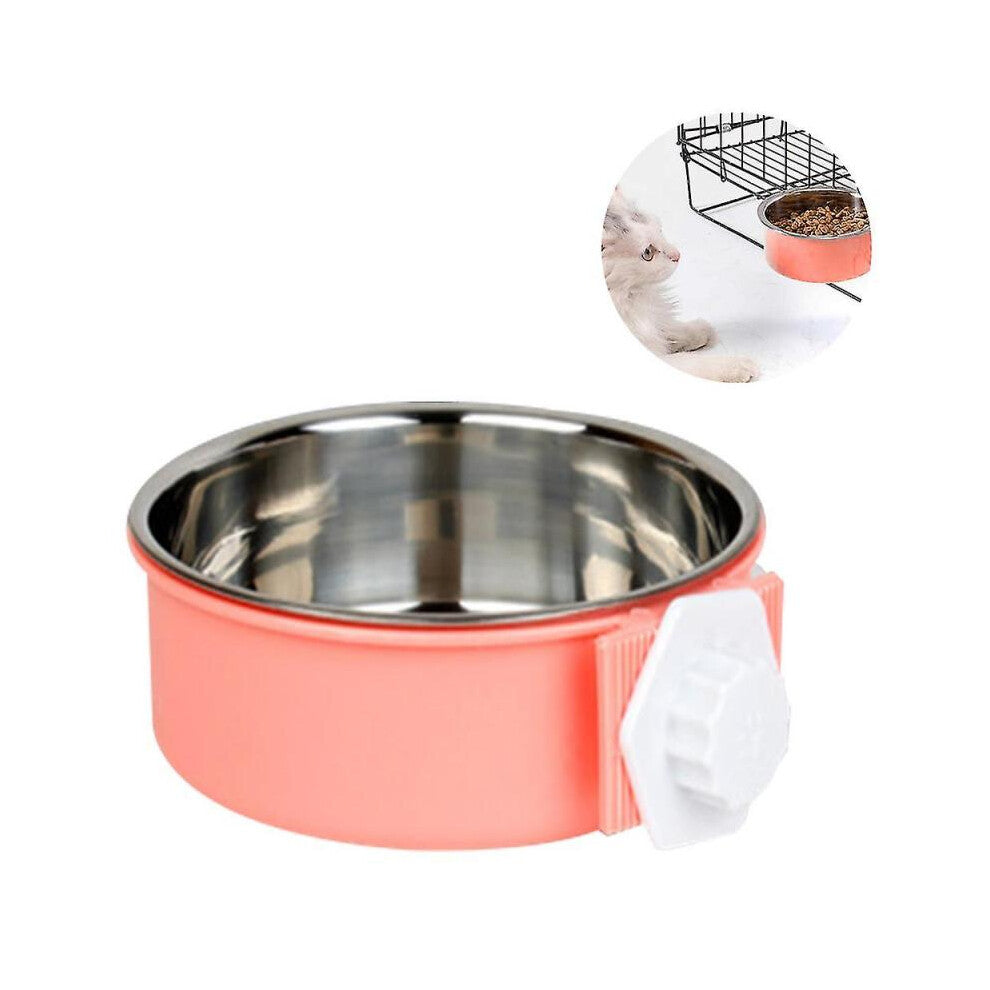 Cage Food Bowl Pet Removable Cage Stainless Steel