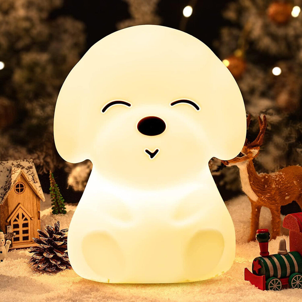 Kids Night Light, Baby Dog Night Light with Timer, Rechargeable Kids Night Light, Portable Boy Night