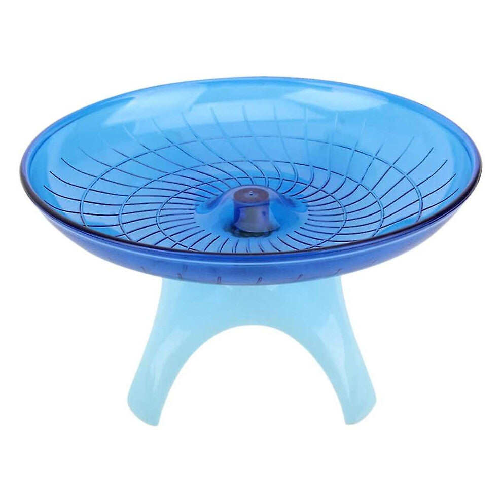 Hamster Saucer Exercise Wheel, Blue - Durable Premium ABS Plastic Running Spinning Wheel for Chinchi