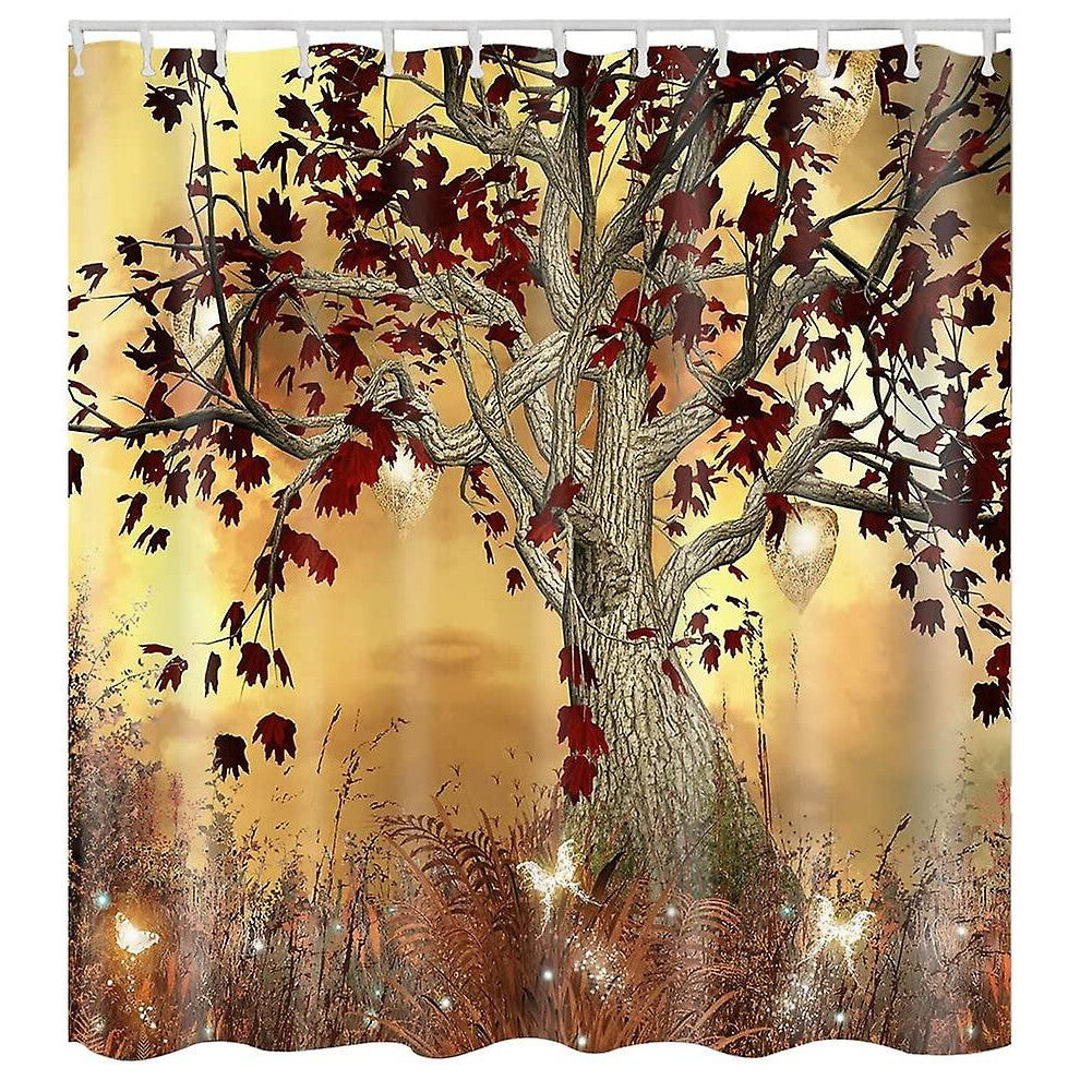 Shower Curtain, Blue Ocean Pattern, Top Quality, Waterproof, Anti-mold Effect, 3d, Digital Printing 12 Shower Curtain Rings for Bathroom 180 X 180 Cm