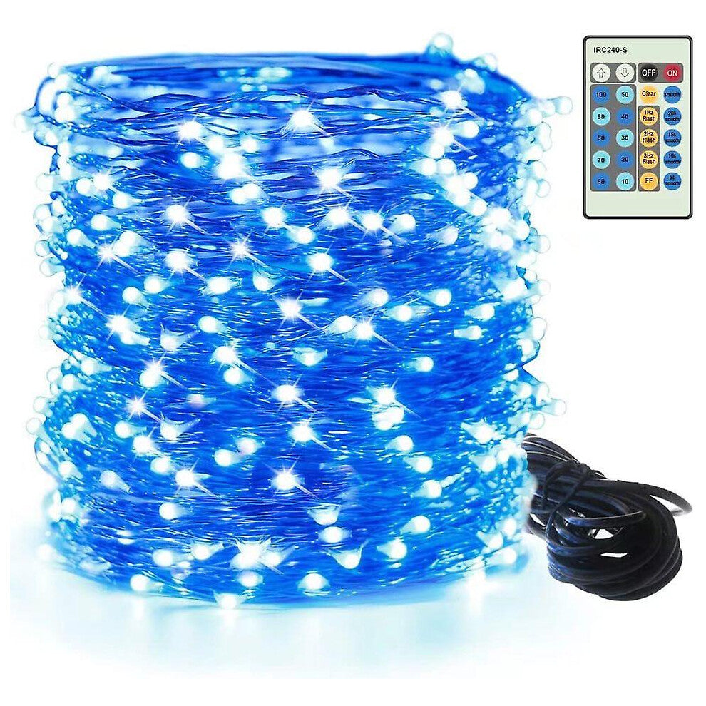 Blue LED fairy light with remote control 300 meters 300 dimmable LED string, UL certified plug