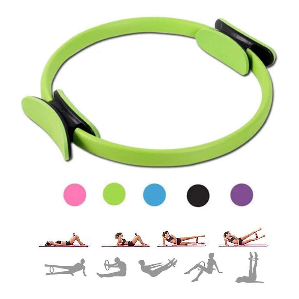 15 Inch Pilates Rings Yoga Pilates Magic Circle Pilates Ultra Fit Exercise Resistance Fitness Toning Ring Workout Fitness Circles with Dual Grip Hand