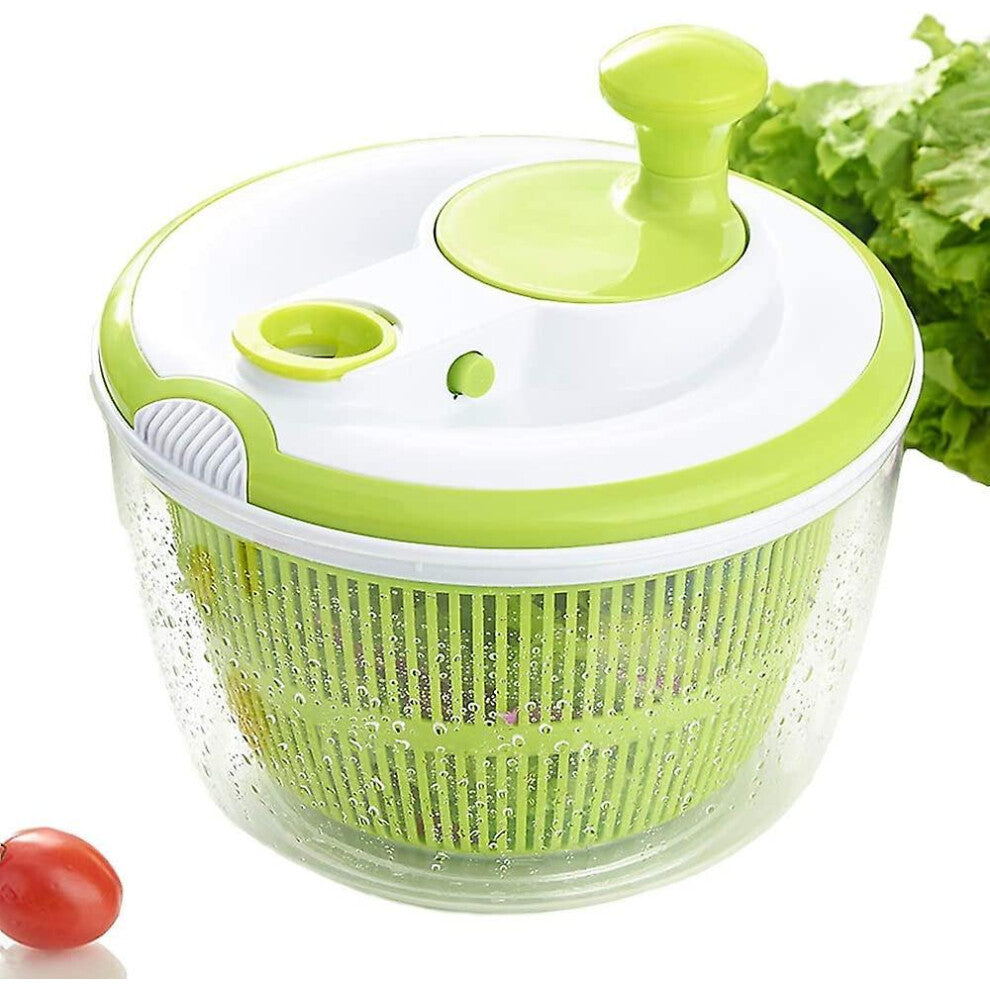 Large Salad Spinner and Keeper - 5L Lettuce Spinner Vegetable Washer Dryer with Large Salad Bowl and Plastic Colander, Fruit Veggie Wash & Salad Makin