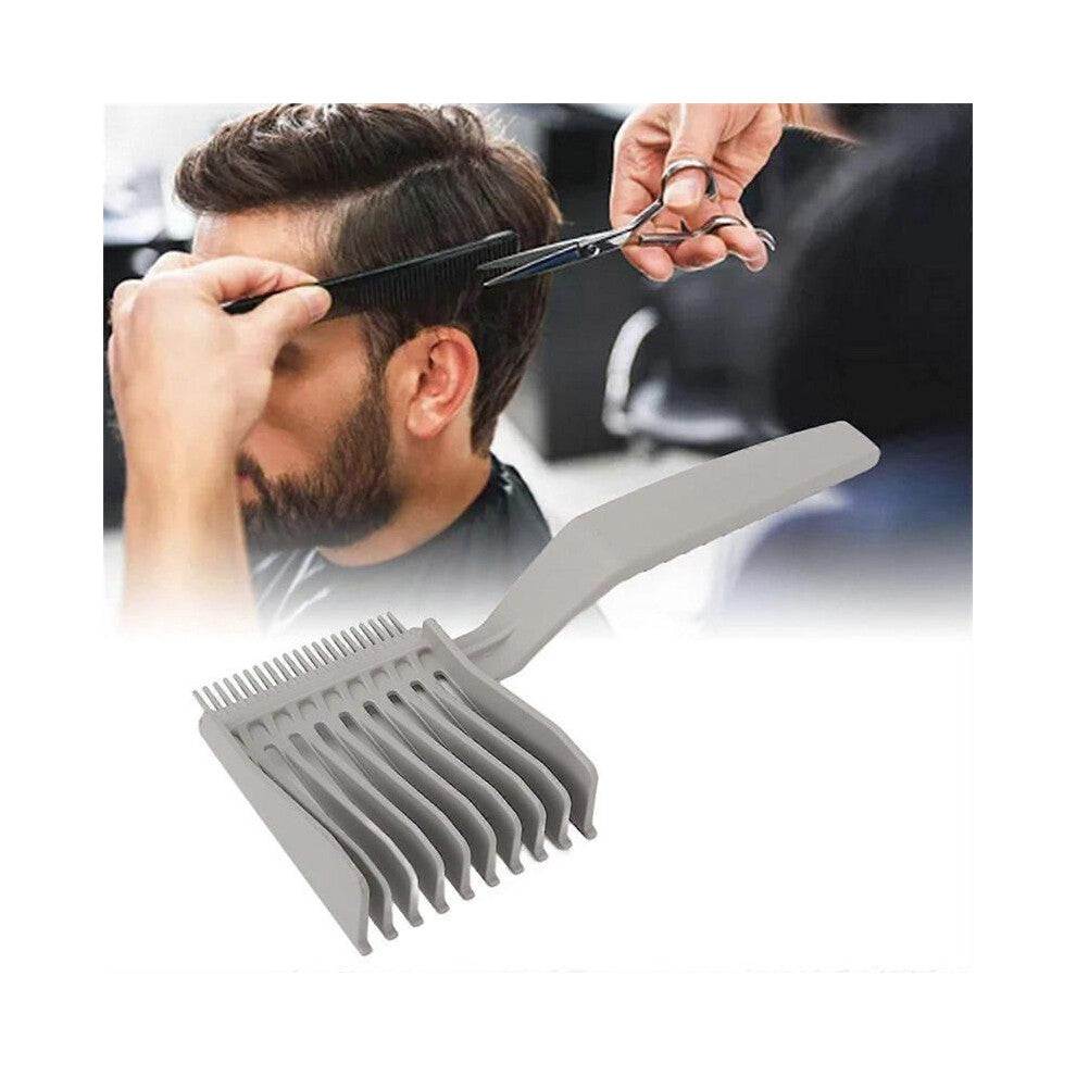 Hair Clipper Comb, Professional Flat Top Hair Cutting Comb, Ergonomic Curved Positioning Comb for Men Salon Hairdressing